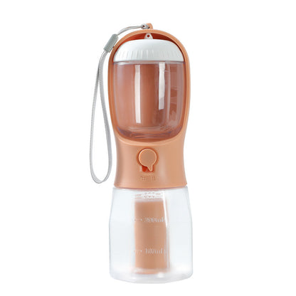 3-in-1 Portable Pet Water Bottle – Drink, Snack & Go