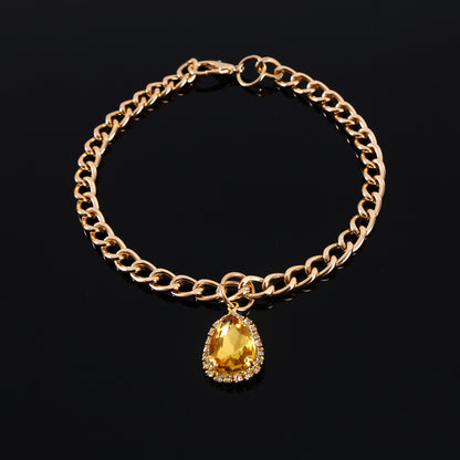 Metal Crystal Diamond Pendant Cat Collar Accessories