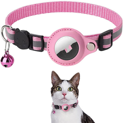 Reflective Waterproof AirTag Pet Collar – Track Your Dog or Cat Anytime