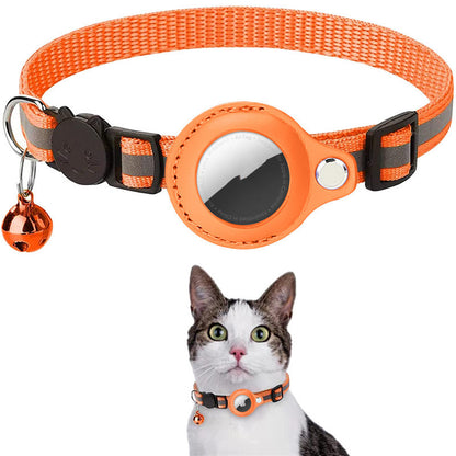 Reflective Waterproof AirTag Pet Collar – Track Your Dog or Cat Anytime