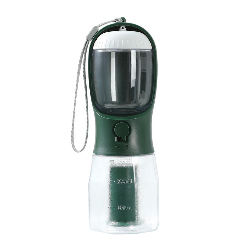 3-in-1 Portable Pet Water Bottle – Drink, Snack & Go