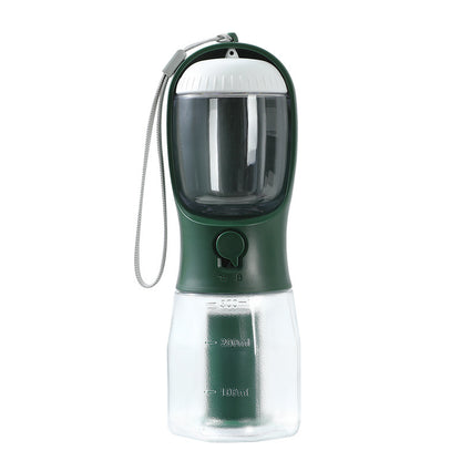 3-in-1 Portable Pet Water Bottle – Drink, Snack & Go