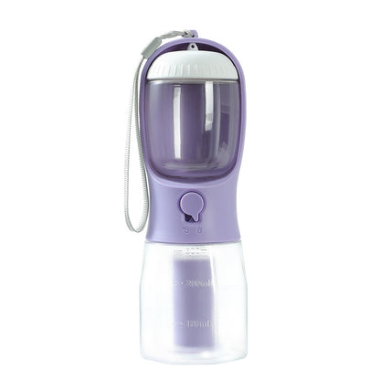 3-in-1 Portable Pet Water Bottle – Drink, Snack & Go