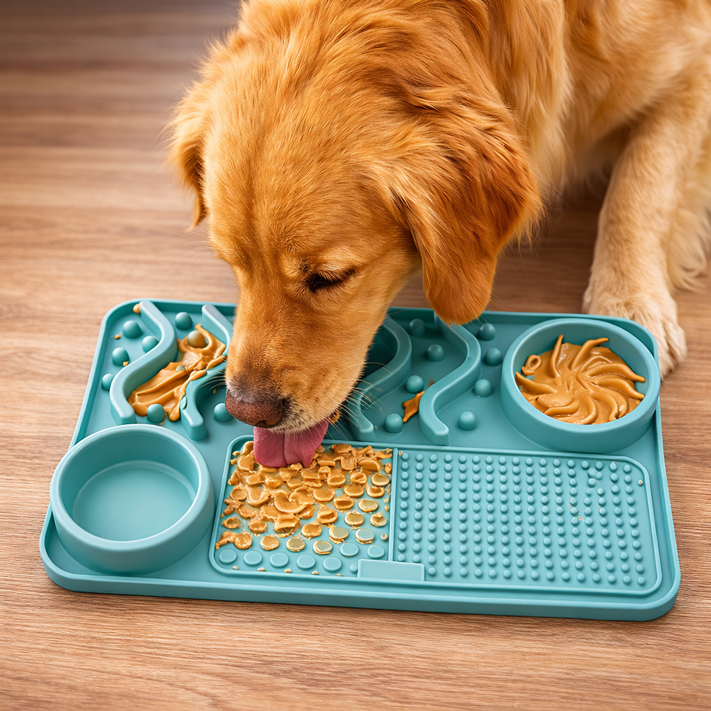 “5-in-1 Dog Lick Mat – 5 Different Shapes in One Fun Treat Pad!”