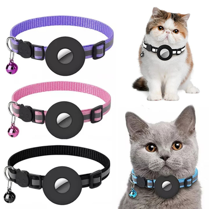 Reflective Waterproof AirTag Pet Collar – Track Your Dog or Cat Anytime