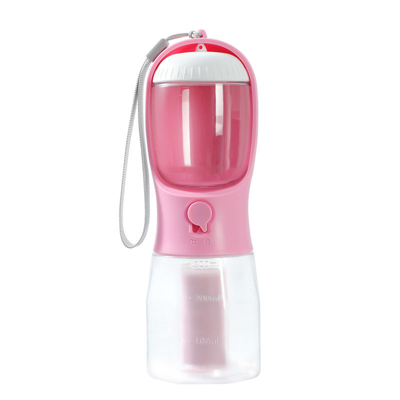 3-in-1 Portable Pet Water Bottle – Drink, Snack & Go