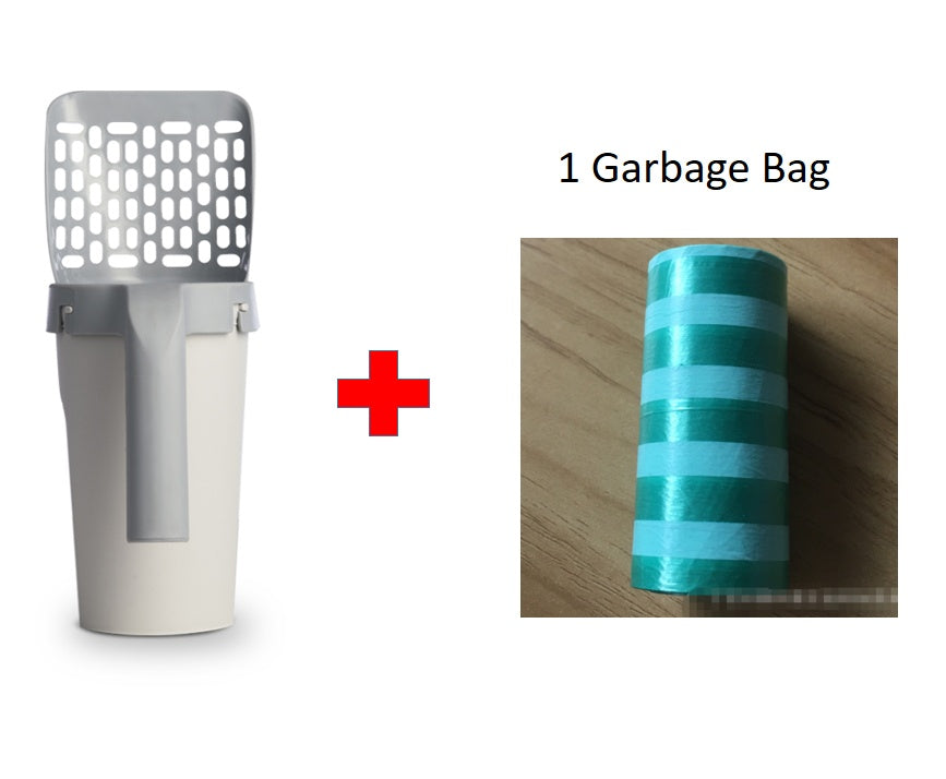 Mess‑Free Cat Cleanup Kit – Smart Litter Shovel + Storage Box